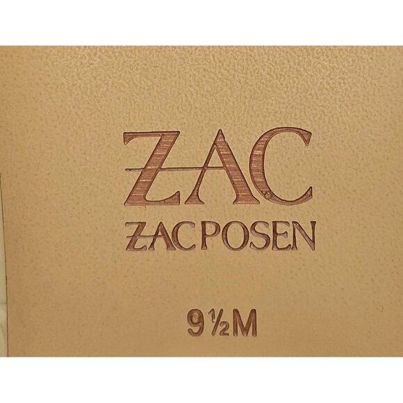 NWOB Zac Zac Posen Women's Beige Leather Vonte Skimmer Square Flats Sz 9.5 2692 - Picture 8 of 16